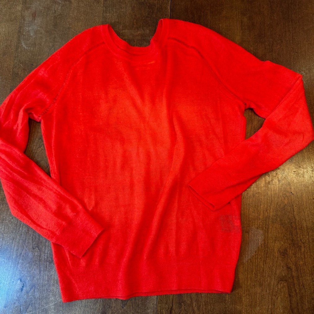 Isabel Marant Etoile Sweater Women 36 Orange Alpaca Wool Blend Crew Neck Raglan